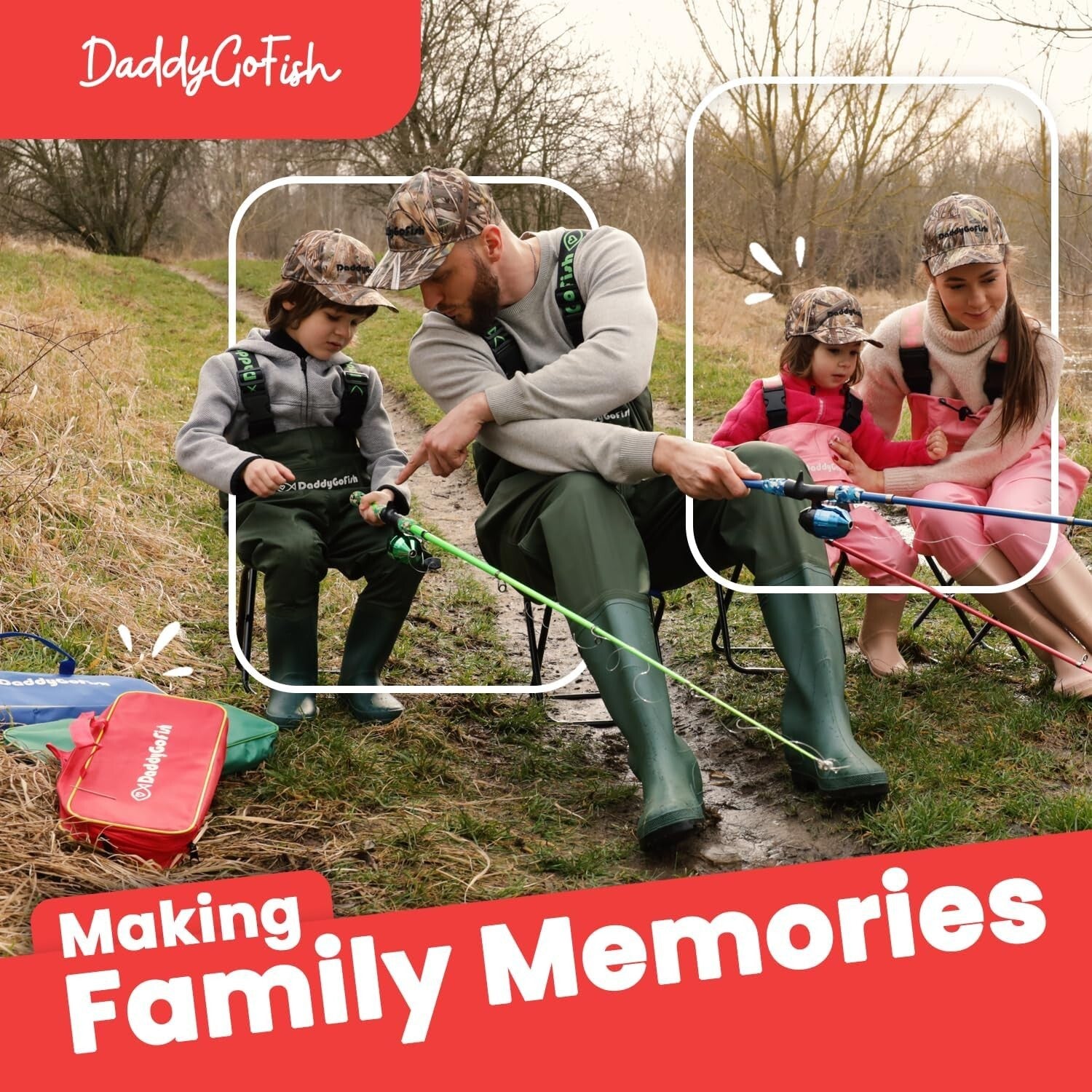 Spincasting Kids Fishing Rod with Loaded Tackle Box - Perfect Outdoor Set