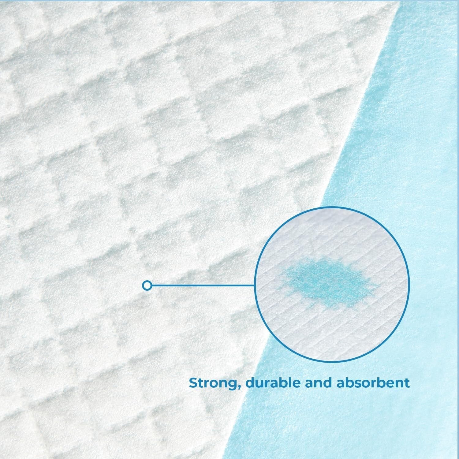 50x X-Large Blue Puppy Training Pads with Quilted Leak-Proof Design - 100 Count