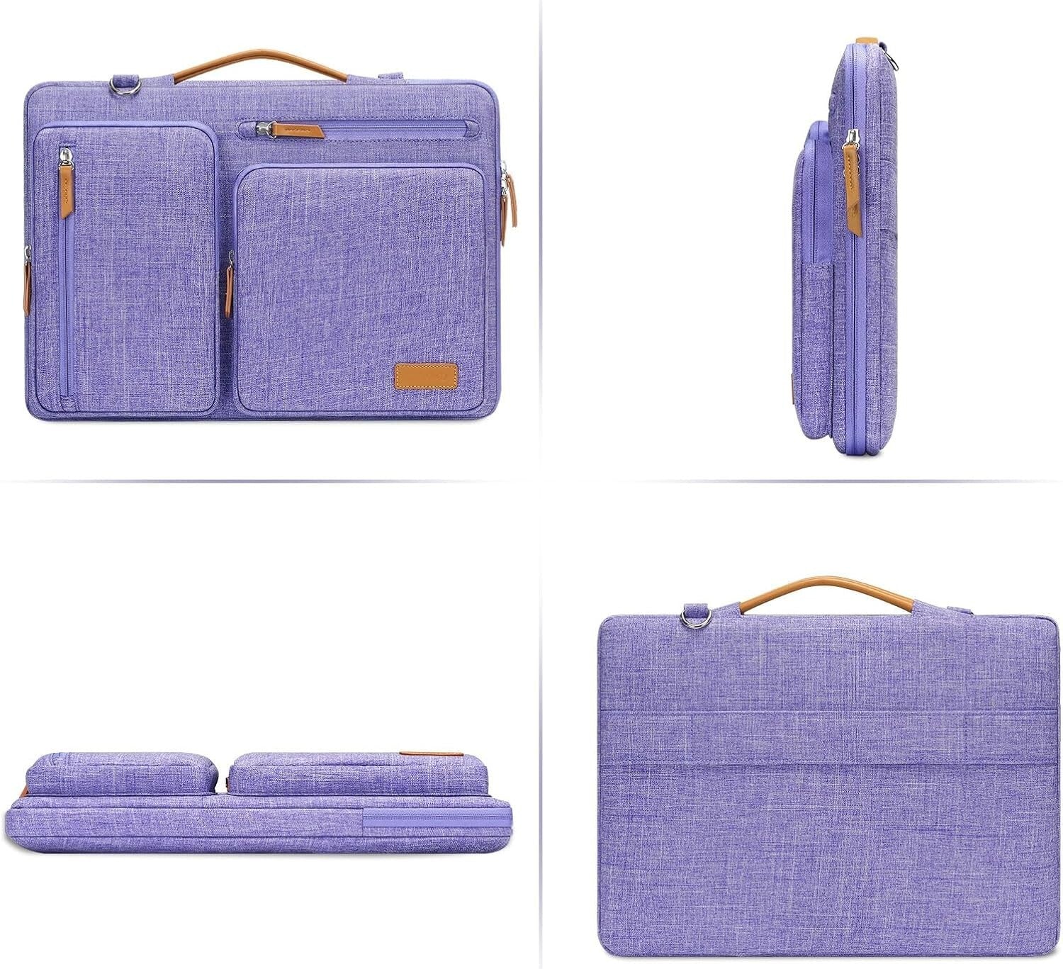 360 Protective Laptop Shoulder Bag, Fits 15-15.6 Inch Laptops - Purple Elegance