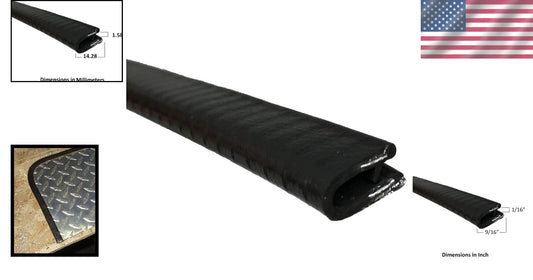 Flexible PVC Edge Trim – 25 Feet Black Protector for Sharp Edges, Easy Install
