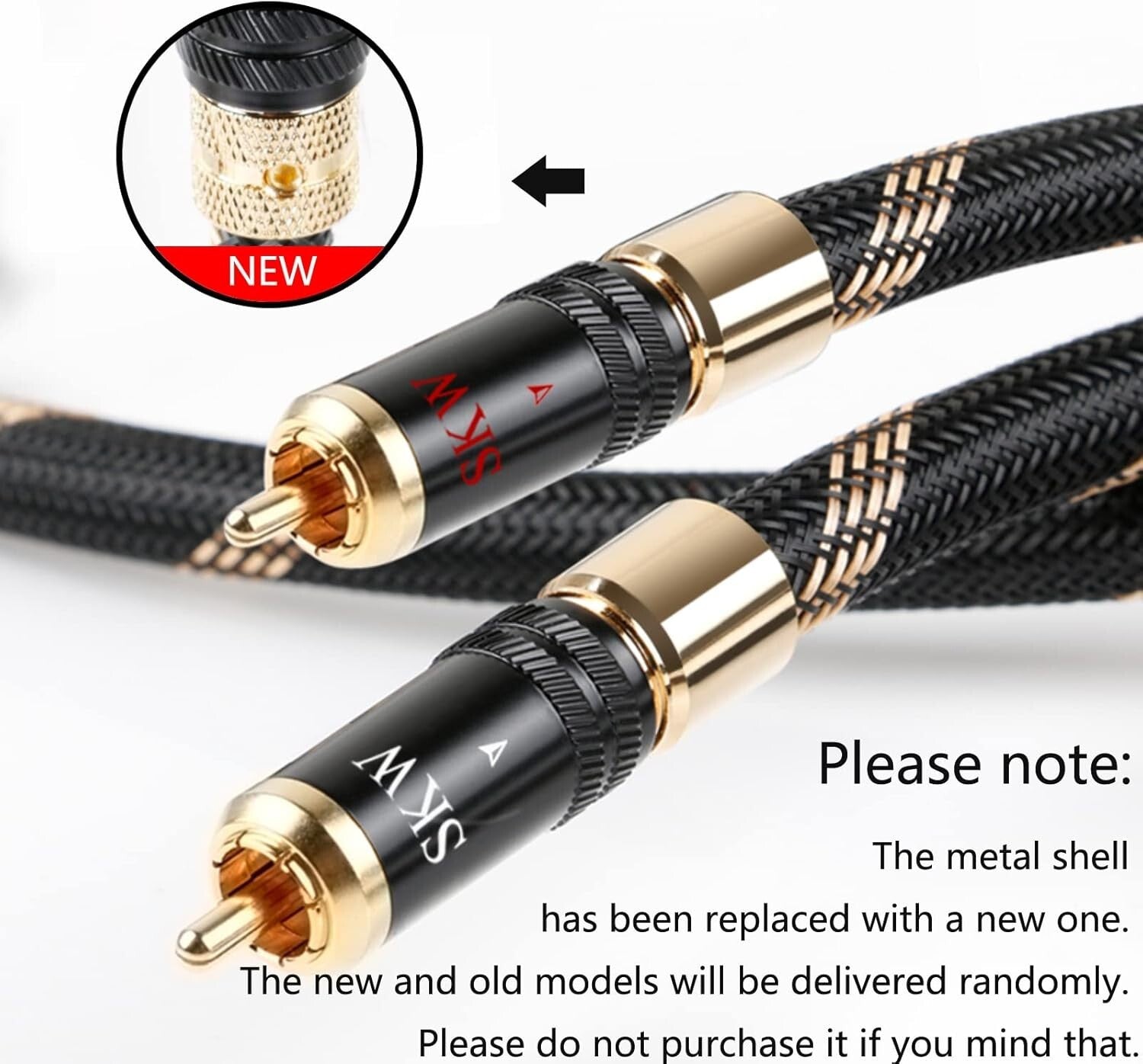 4.9ft HiFi RCA Interconnect Cable - Secure Lock Design with Ultra-Pure Copper