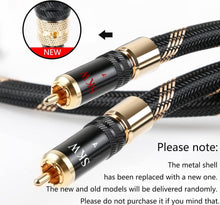 Load image into Gallery viewer, 4.9ft HiFi RCA Interconnect Cable - Secure Lock Design with Ultra-Pure Copper