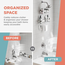 Load image into Gallery viewer, Adjustable Stainless Steel Shower Caddy with 4 Expandable Baskets for Storage