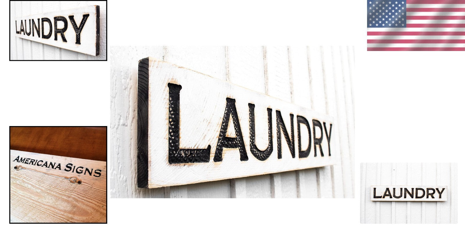 Charming Large 40"x8" LAUNDRY Sign - Handmade Rustic Wood Decor for Any Home