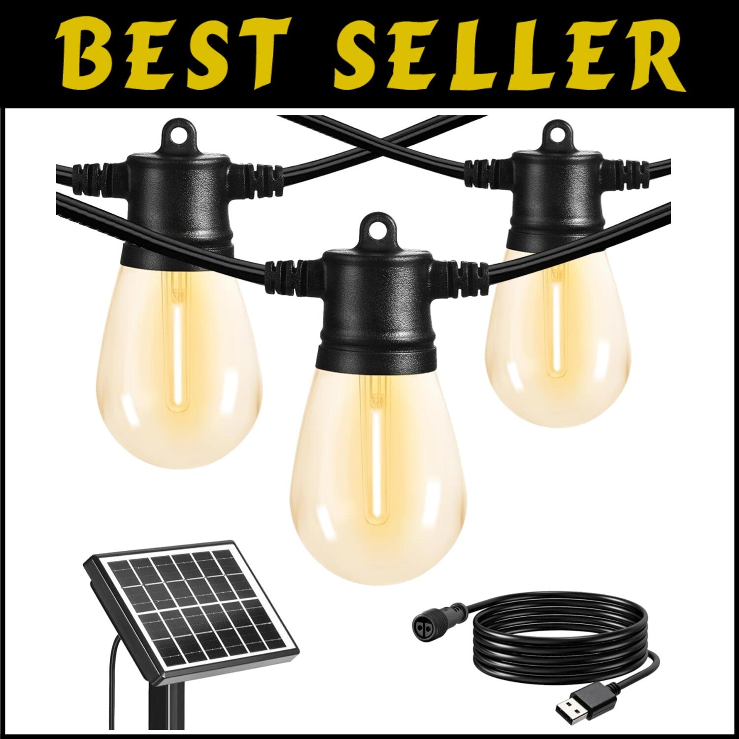 Waterproof & Shatterproof Solar LED String Lights - Perfect for All Occasions