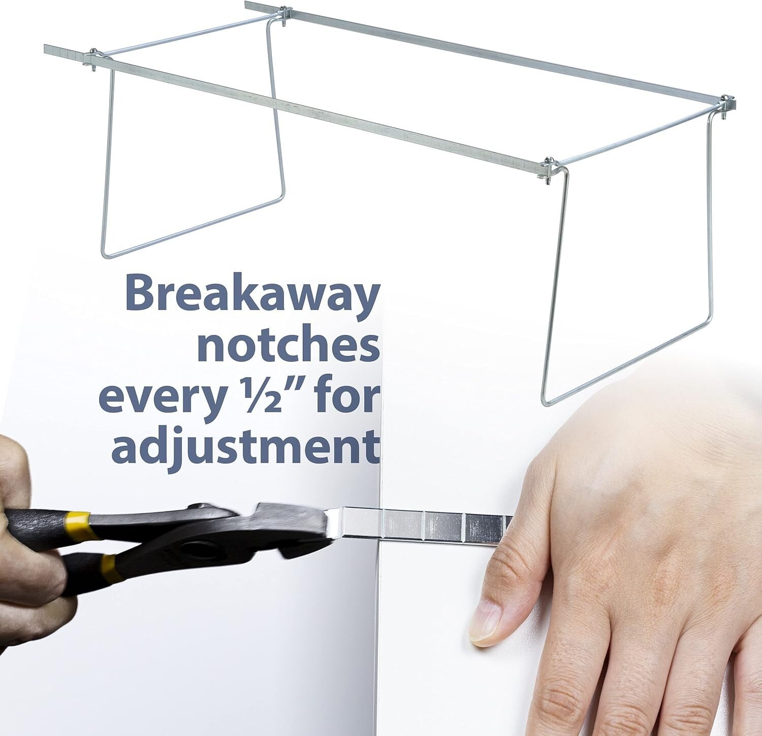 Robust Hanging File Frames for Letter Files with Breakaway Notches - 6 Pack