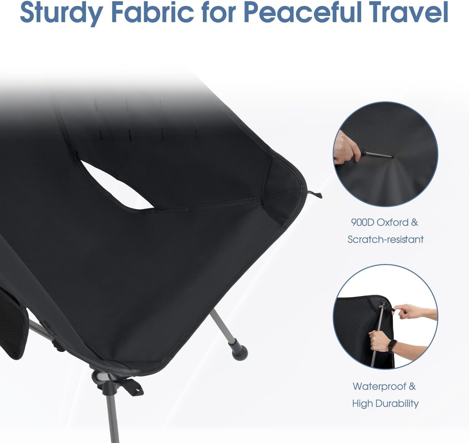 Oversized Portable Camping Chair, Lightweight with 400 lbs Capacity - Gen 3 Plus