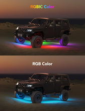 Load image into Gallery viewer, Stylish RGBIC Underglow Lights – 8 LED Strips with Music Sync for Cars &amp; Trucks