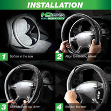 Load image into Gallery viewer, Easy Installation Woodgrain Leather Steering Wheel Cover for 18” Steering Wheels