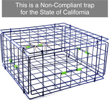 Load image into Gallery viewer, Blue 24-Inch Foldable Crab Trap with Marine-Grade Wire for Fishing Enthusiasts