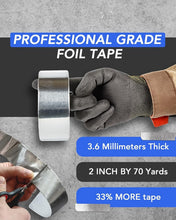 Load image into Gallery viewer, 6-Pack Heavy-Duty Aluminum Foil Tape – 2Inch x 70Yards with Money-Back Guarantee
