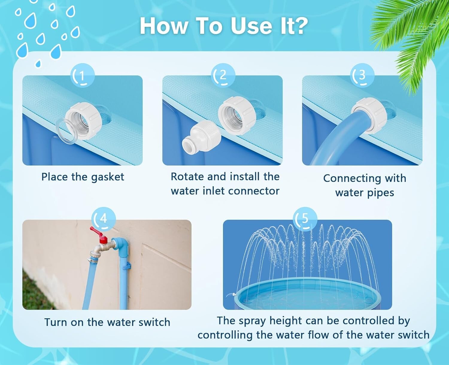 Extra-Large Foldable Dog Pool with Sprinkler - Portable Splash Wading Fun!