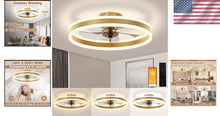 Load image into Gallery viewer, Modern 6-Speed Low Profile Ceiling Fan with LED Lights &amp; Dual Memory Function