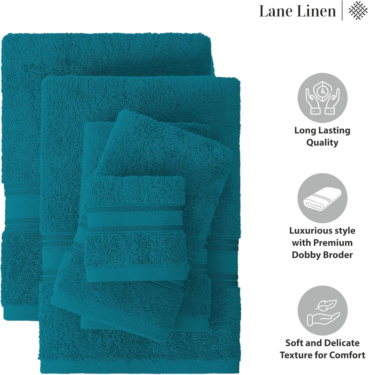 18-Pack Hotel Spa Quality Bath Towels - Super Soft, Fast Drying, Cotton Luxury
