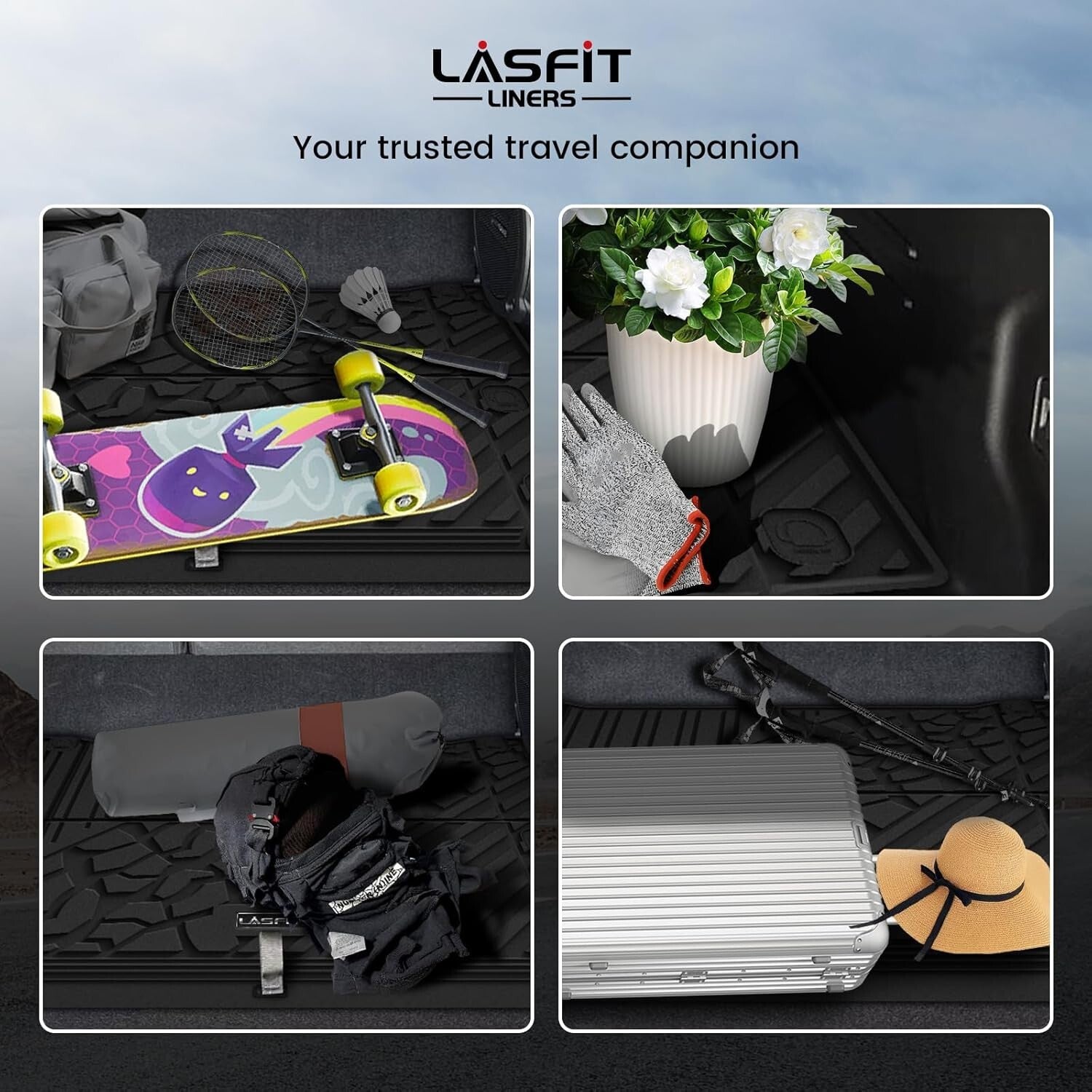 Durable All-Weather Cargo Mat for Jeep Wrangler Unlimited 4XE 2021-2025 Edition