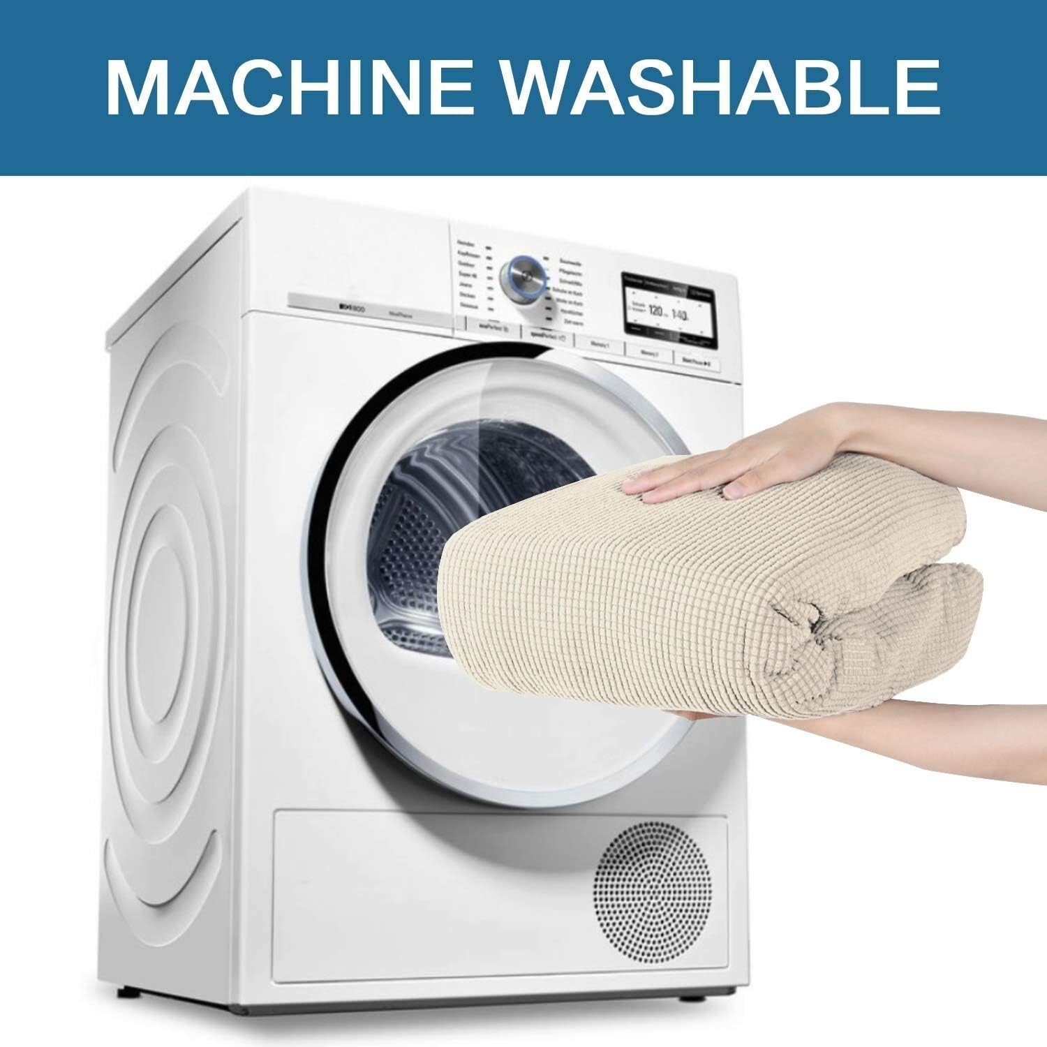 Premium 1 Piece Wing Chair Covers - Soft Stretch Fabric, Easy Care Protection