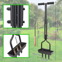 Load image into Gallery viewer, Ergonomic Lawn Aerator with Storage Tray &amp; Cleaning Tool for Effortless Use