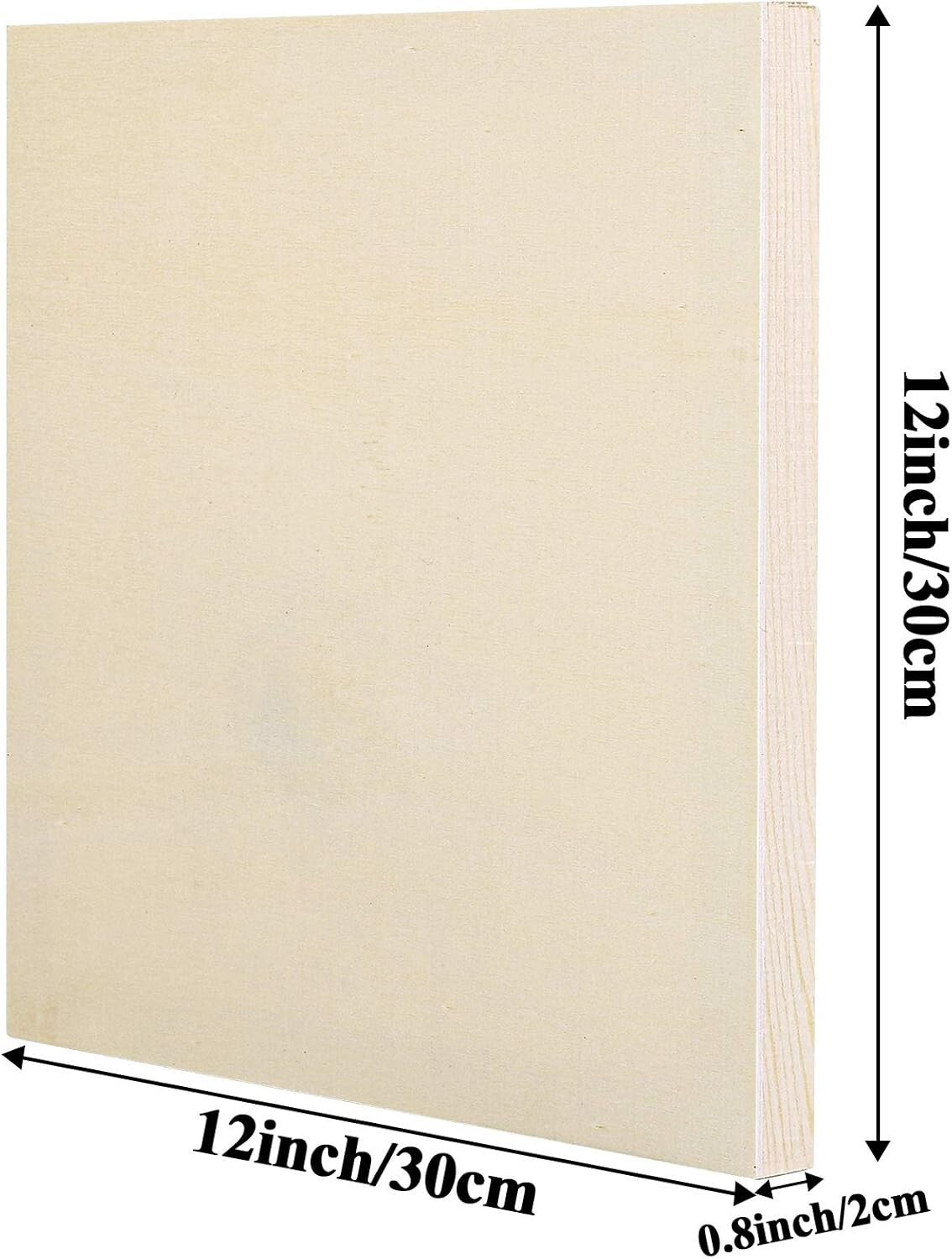 Lightweight 12x12 Wood Canvas Panels - Perfect for Oil, Acrylic, and More