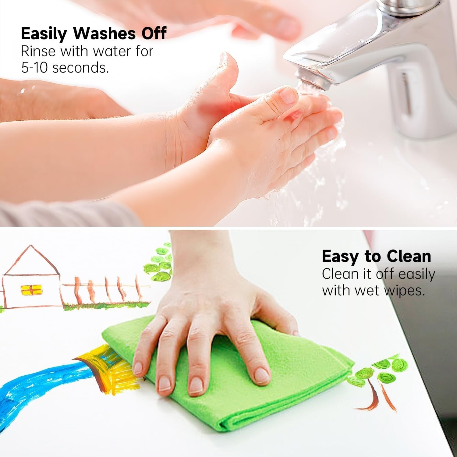 Economical 60 Pack Watercolor Paint Set with Brushes - Matte Finish & Reusable