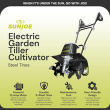 Load image into Gallery viewer, Heavy-Duty Electric Garden Tiller with Steel Tines - 12 Amp, 16 Inch Performance
