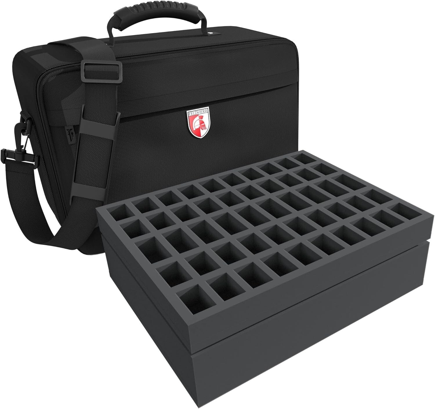 Compact Miniature Carrier with Foam Layers for 150 Figures & Monsters | 1.8 lbs