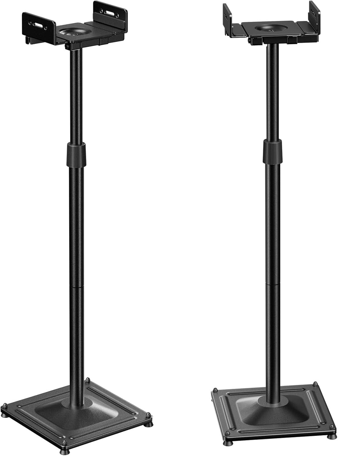 Speakers on Stands: Height Adjustable from 33.3" to 45.1" for Superior Sound