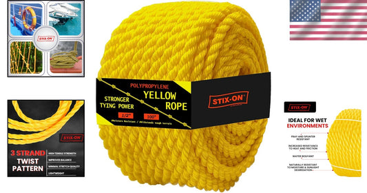 1/2 Inch Twisted Nautical Rope - 3780 Lbs Strength, Oil Resistant & Versatile