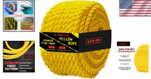 Load image into Gallery viewer, 1/2 Inch Twisted Nautical Rope - 3780 Lbs Strength, Oil Resistant &amp; Versatile