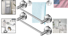 Load image into Gallery viewer, Elegant Brushed Nickel 17-Inch Shower Towel Holder - Set of 2 for Luxury Spaces