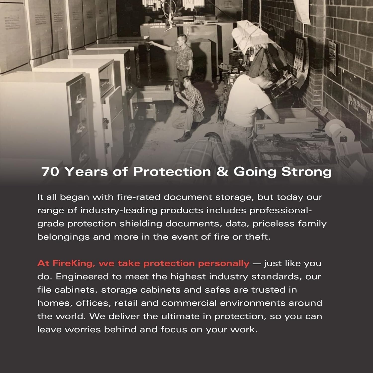 Impact-Rated SureSeal Fireproof Chest - 48 Hour Water Resistance, Key Lock