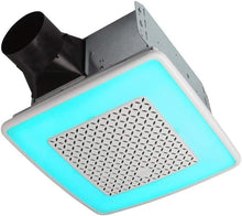 Load image into Gallery viewer, 24 Color Selectable LED Bathroom Exhaust Fan - Silent 110 CFM with Bluetooth App