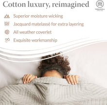 Load image into Gallery viewer, Durable King Size Jacquard Blanket - Soft Cotton Coverlet, Breathable Comfort