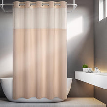 Load image into Gallery viewer, Stylish 71x74 Dotted Waffle Weave Shower Curtain with Snap-in Liner, Indoor Use
