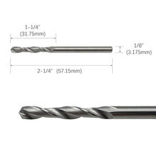 Load image into Gallery viewer, Durable 1/8" Solid Carbide Drill Bits with Straight Shank - 5-Piece Collection