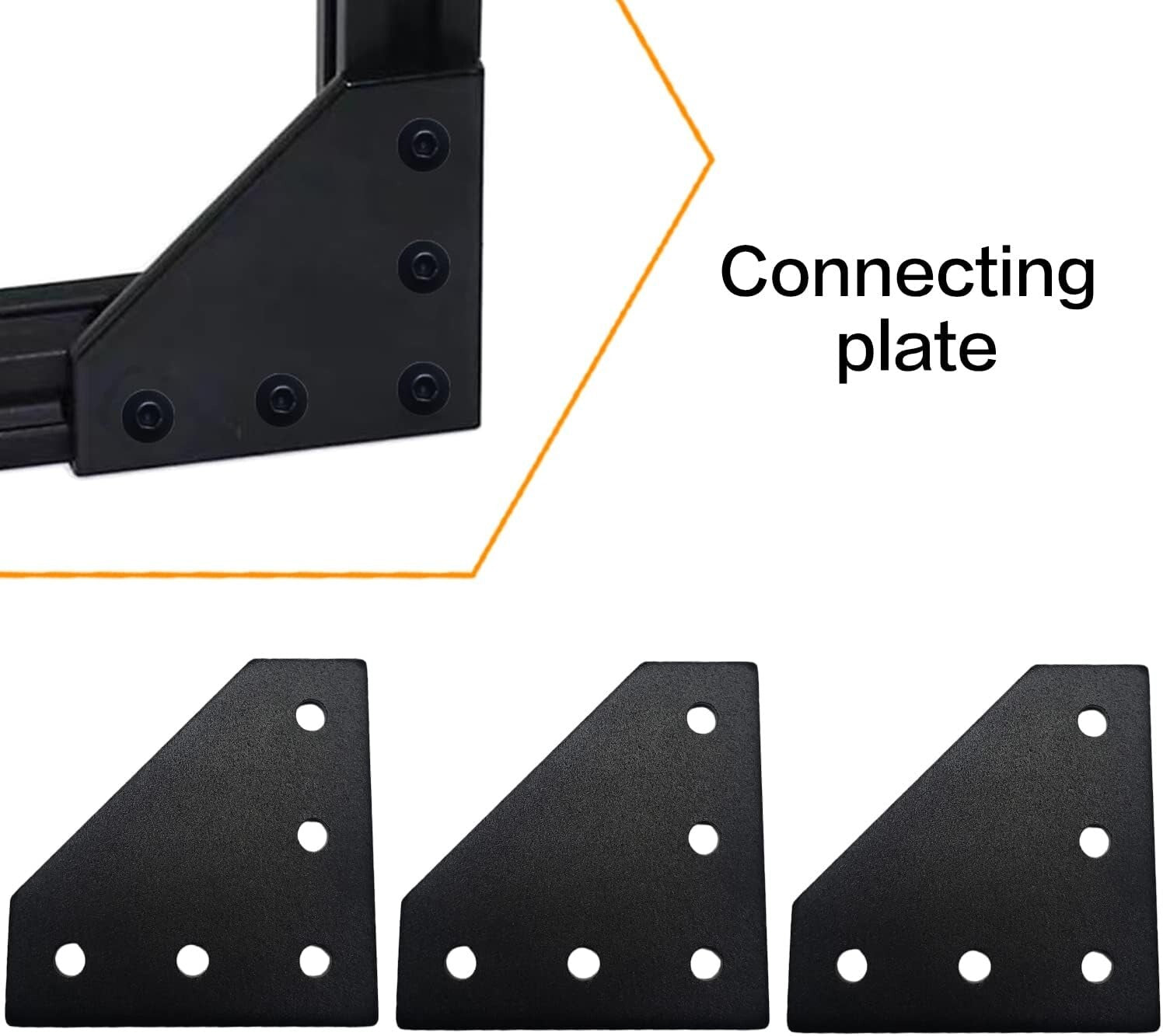 Durable 6-Piece L Bracket Set with T-Nuts & Screws - Perfect for Aluminum Builds