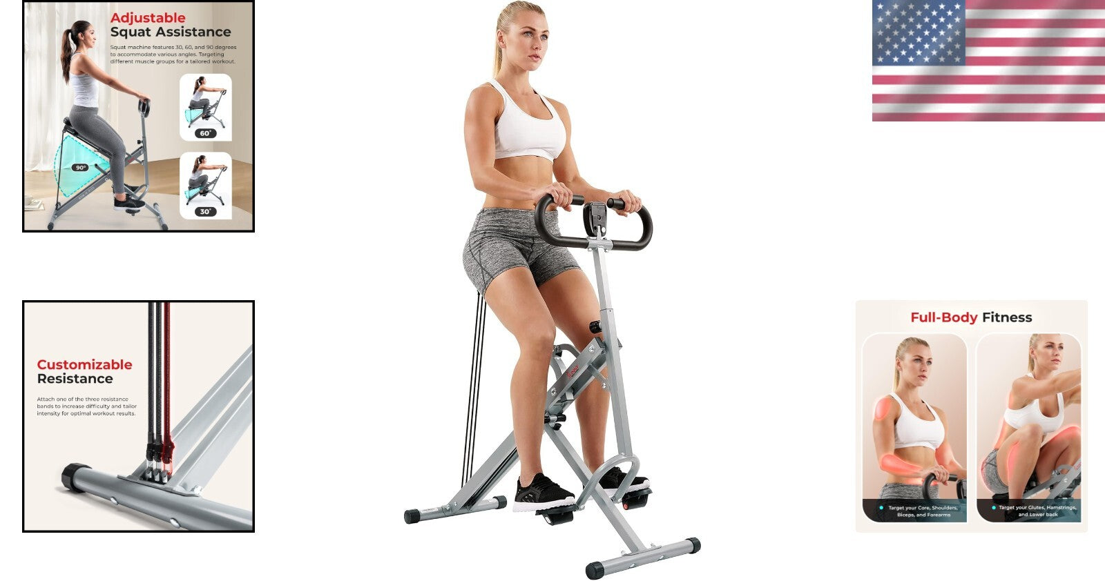 Compact Squat Assist Trainer with LCD Metrics - Ideal for Leg & Glute Workouts
