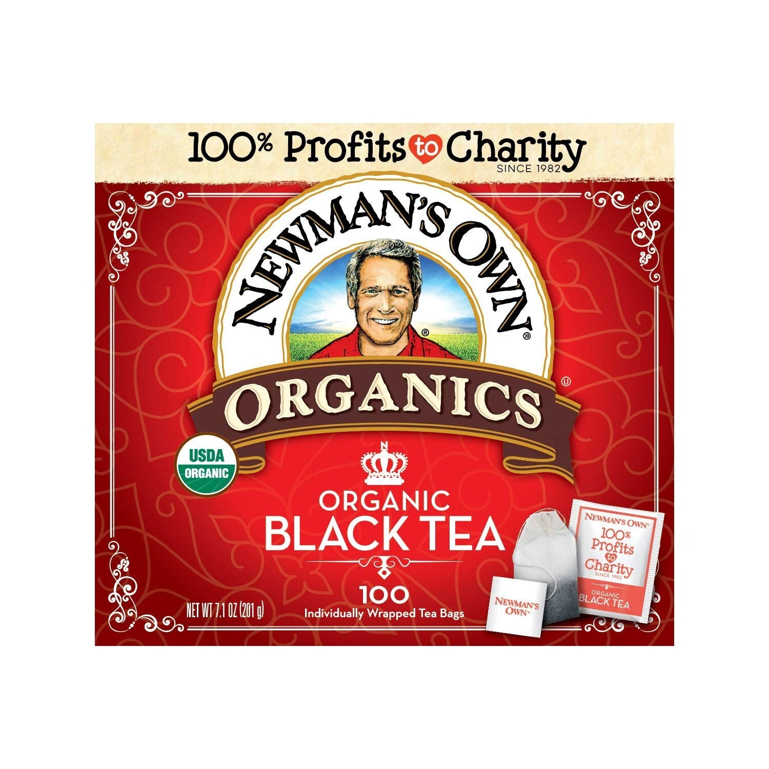 Organic Black Tea - 100 Individually Wrapped Bags for Ultimate Comfort & Health