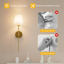 Load image into Gallery viewer, Rechargeable LED Wall Sconces - Elegant, Wireless, 12 Lighting Options, Set of 2
