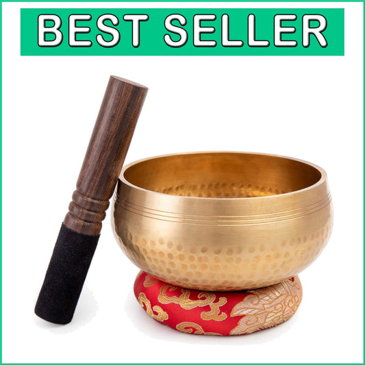 Authentic 6 Inch Tibetan Singing Bowl Set – Ideal for Beginners, Yoga & Medit...