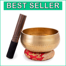 Load image into Gallery viewer, Authentic 6 Inch Tibetan Singing Bowl Set – Ideal for Beginners, Yoga &amp; Medit...