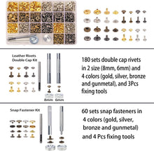 Load image into Gallery viewer, Complete Leather Working Kit with Tools for Stamping, Stitching &amp; More - 372 pcs