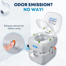 Load image into Gallery viewer, Portable RV Toilet with 5.8 Gallon Detachable Waste Tank - Leak-Proof &amp; Odorless