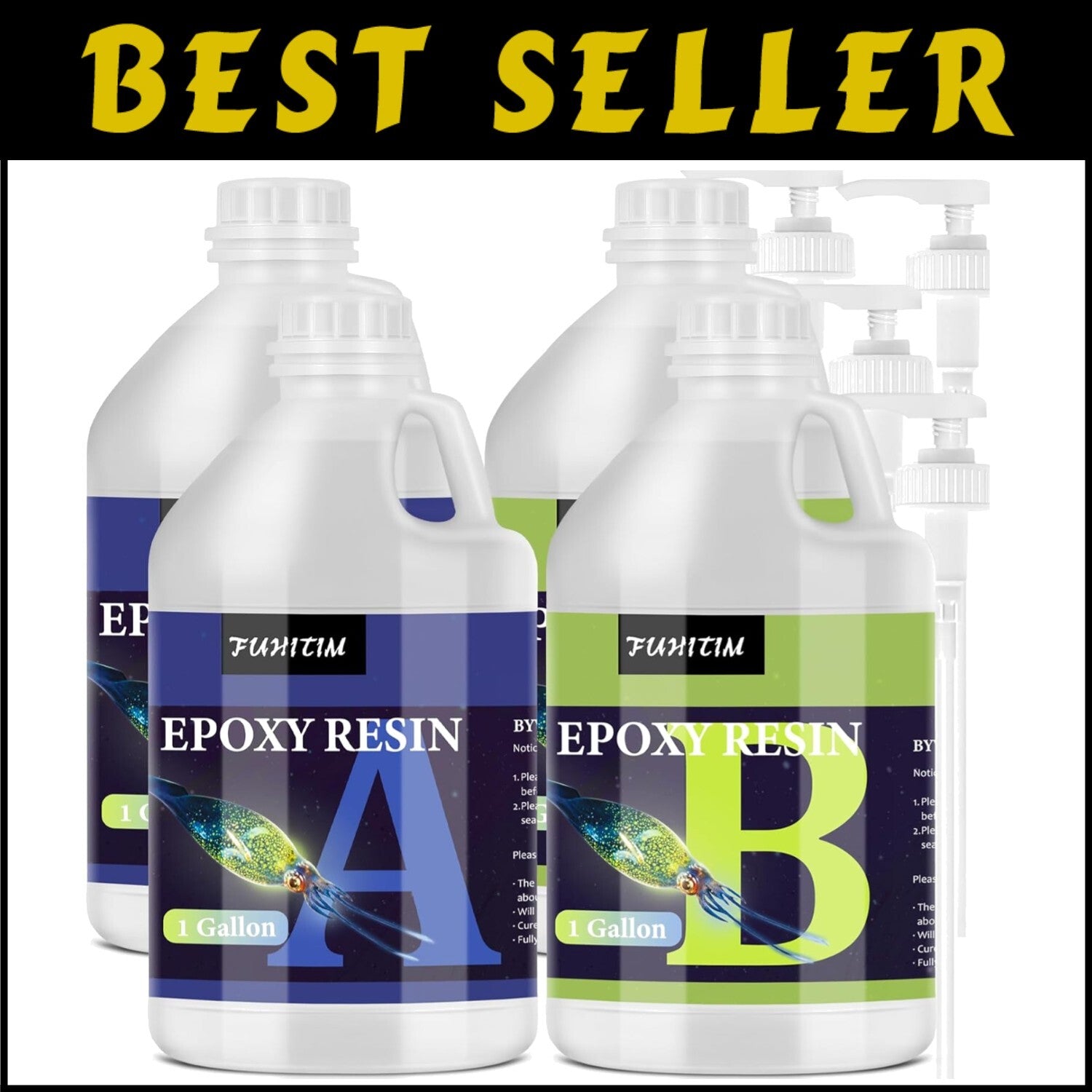Easy Mix 4 Gallon Crystal Clear Epoxy Resin - Ideal for Jewelry, Coasters & More
