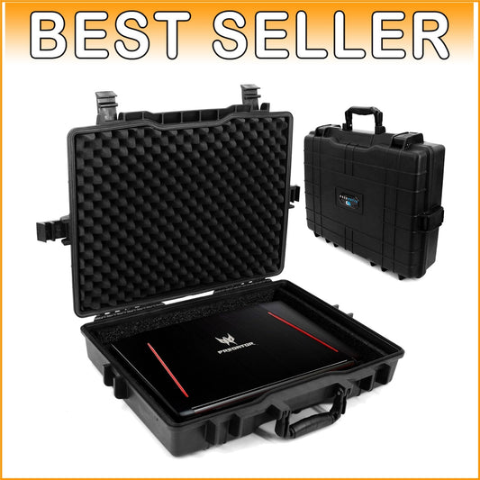 Durable Waterproof Hard Case with Foam for 15-17" Gaming Laptops - Secure Travel