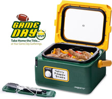 Load image into Gallery viewer, Elegant 8-Quart Nomad Slow Cooker in Green/Gold - Ideal for Buffets &amp; Gatherings
