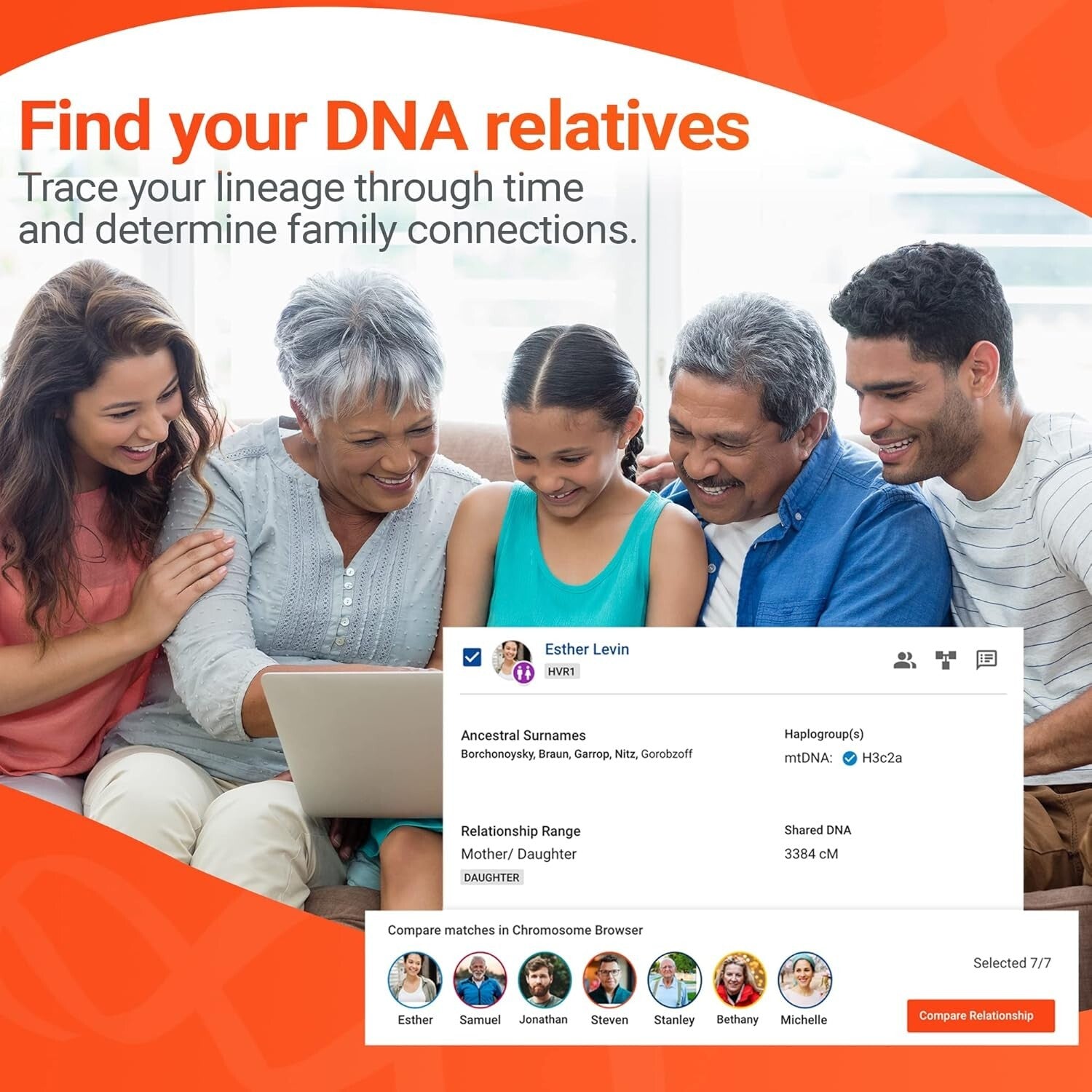 Ancestry DNA Test Kit - Discover Your Roots & Connect with Relatives Easily