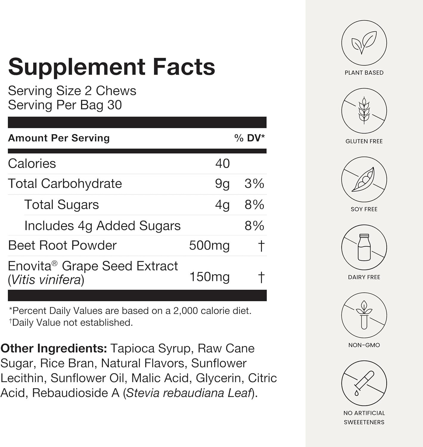 Convenient SuperBeets Chews - 180 Count for Blood Pressure & Energy Support
