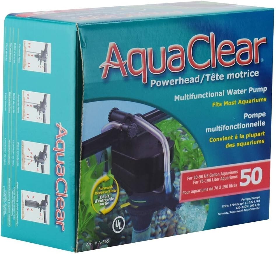 50 Powerhead Pump: Silent Operation, 270 GPH for Optimal Water Flow & Health