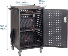 Load image into Gallery viewer, Mobile 30-Bay Charging Cart: Secure &amp; Stylish Classroom Charging Station