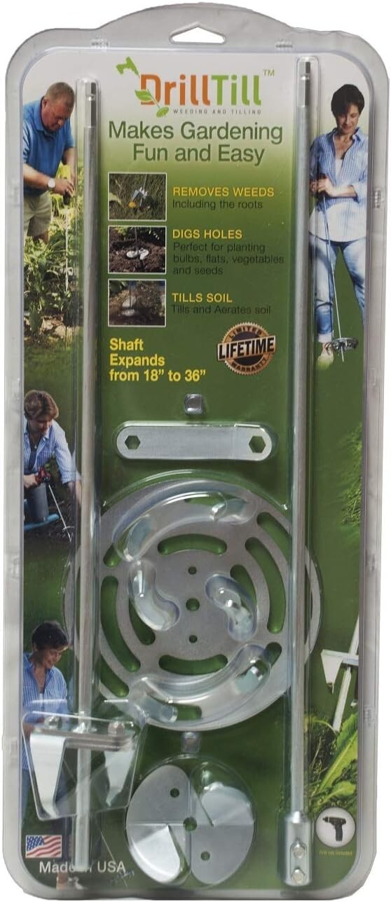 Drill Till 3-in-1 Gardening Tool Set – Ergonomic Solution for Weeding & Tilling